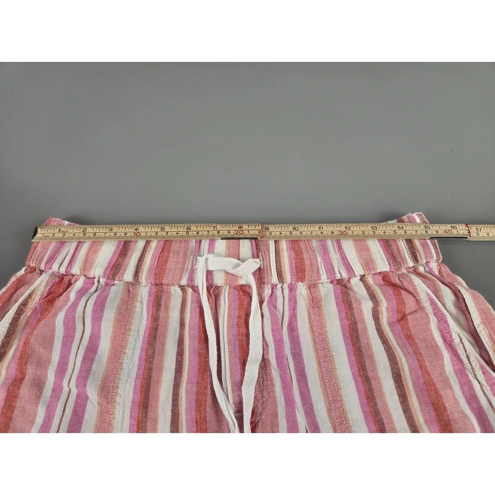 Lot of 3 Womens Sz M Linen Rayon Shorts High Waist